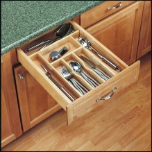 TRIMMABLE WOOD CUTLERY TRAY 14 5/8" TO 8 3/4"